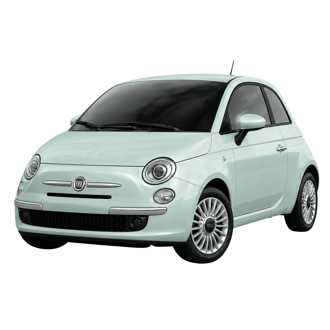 Fiat 500 compact hire car for easy local driving in Newark