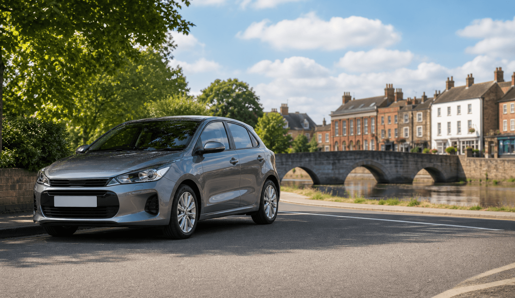 Compact hire car prepared for city and regional travel in Lincoln