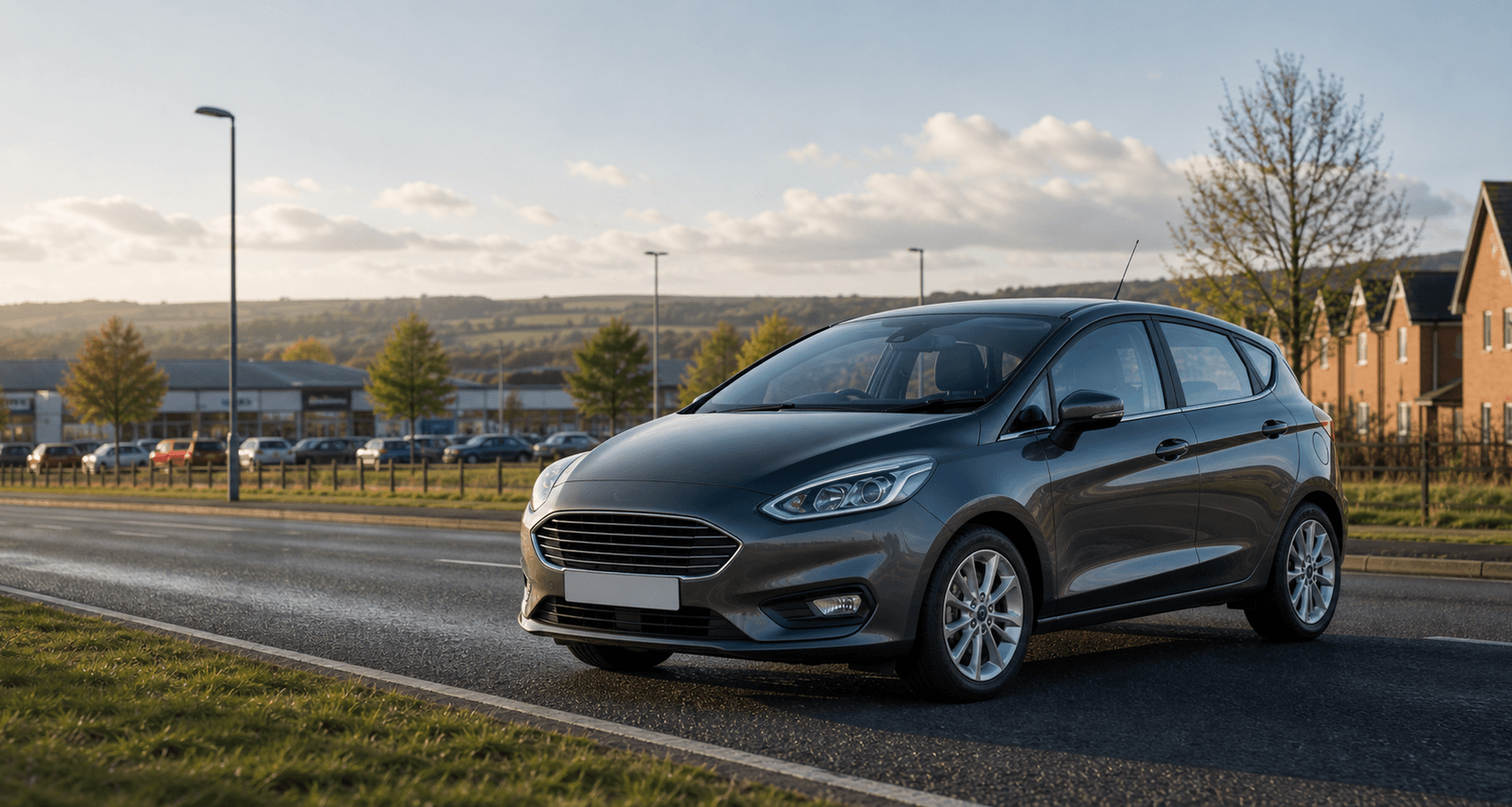Compact hire car prepared for local and regional travel in Grantham